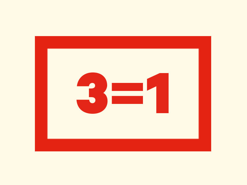 3=1